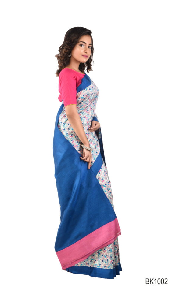 Bishnupuri silk Printed Saree 1 - Image 2