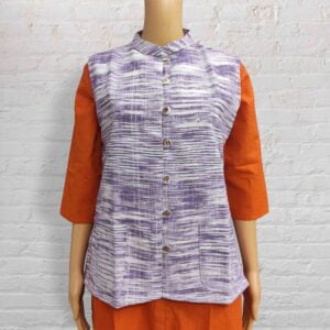 Malaysia Cotton Women's Nehru Jacket - L