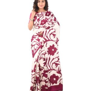 Murshidabad Silk Printed Saree
