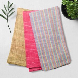 Cotton Handkerchief Double Thread Set of 3 Pcs