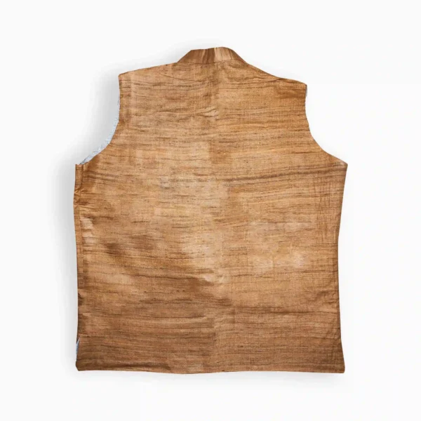 Light Brown Spun Silk Men Jacket - Image 7