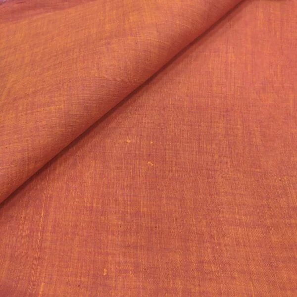 Cherry Red With Yellow Hue Cotton Muslin Fabric