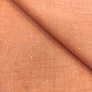 Light Orange And White Shade Muslin Fabric