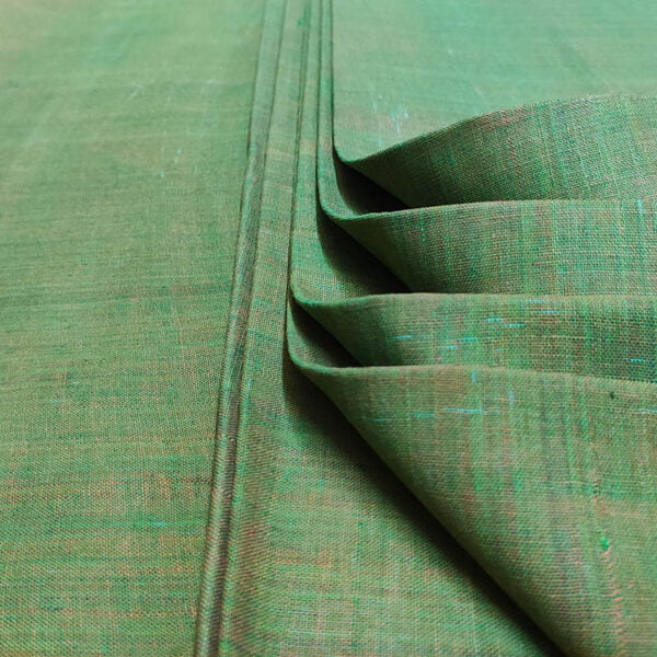 Green And Brown Shaded Cotton Fabric