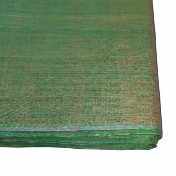 Green And Brown Shaded Cotton Fabric - Image 2