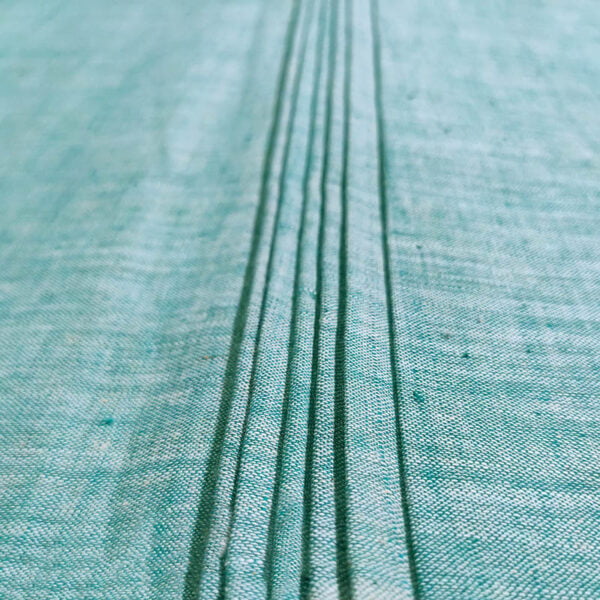 Green And White Shade Cotton Fabric - Image 3