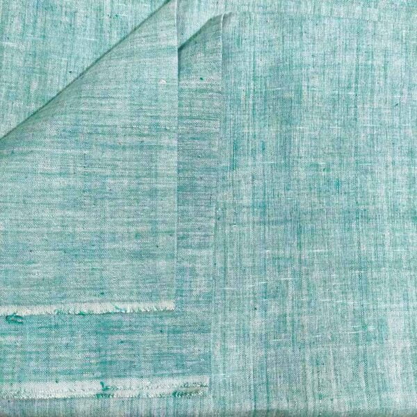 Green And White Shade Cotton Fabric - Image 2