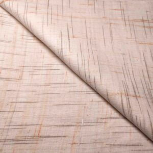 Light Orange Shades With Brown Jharna Pattern Fabric