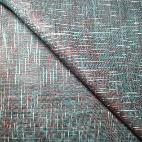 Green And Brown Shaded With Jharna Pattern Fabric
