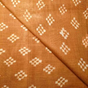 Brown Cotton Printed Fabric