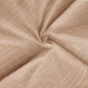 Light Brown With Fine Stripes Cotton Fabric