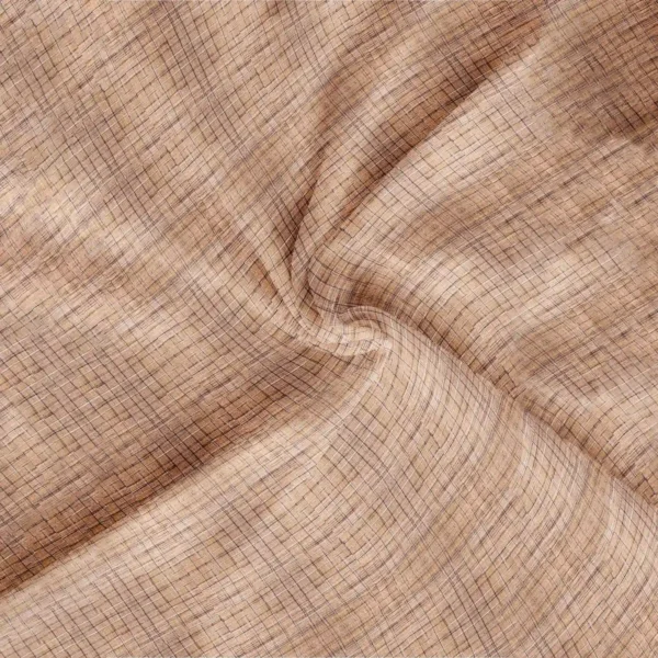 Cotton Brown Jharna Pattern Fabric