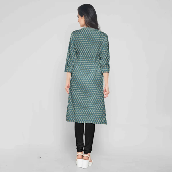 Cotton Floral Hand Printed Women Kurta - Image 2