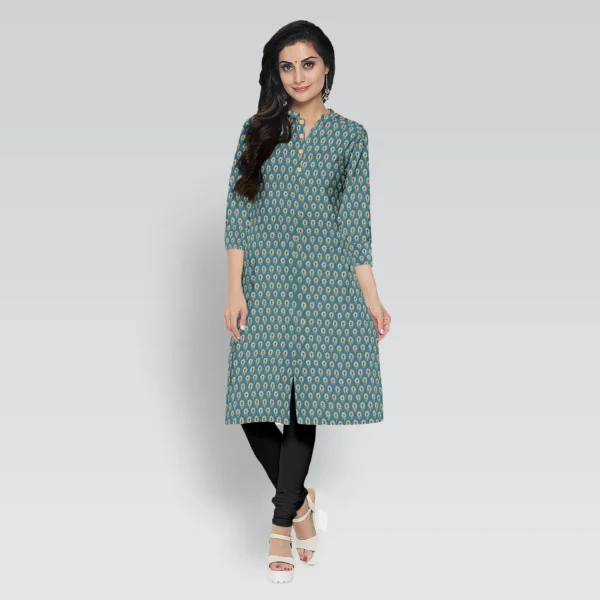 Cotton Floral Hand Printed Women Kurta