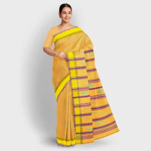 Golden Yellow And Resham Work Garad Saree