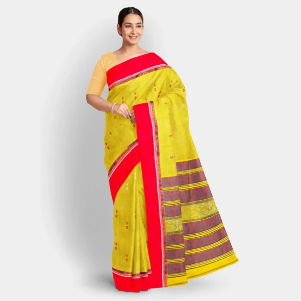 Lime Green Silk Baluchari Saree