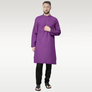 Purple Cotton Kurta