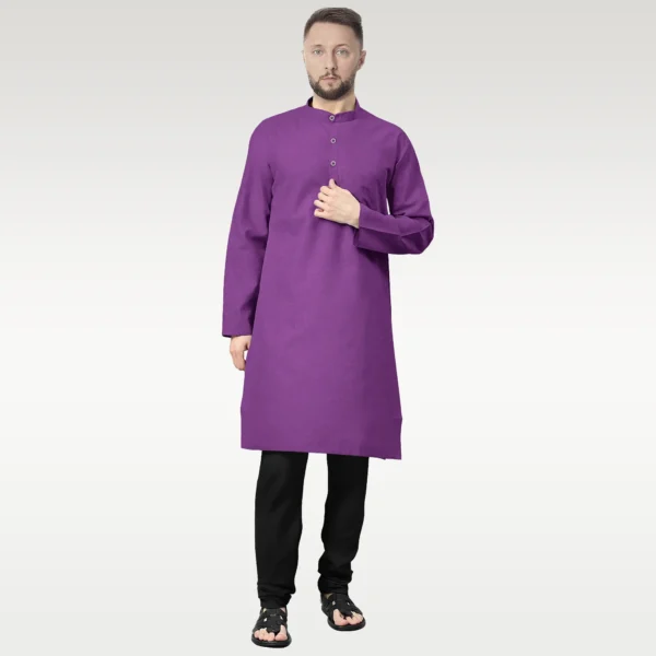 Purple Cotton Kurta