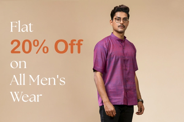 Mens wear flat 20% off banner