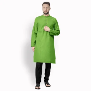 Parrot Green Cotton Kurta