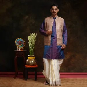 Original Colour Matka Silk Jawahar Coat