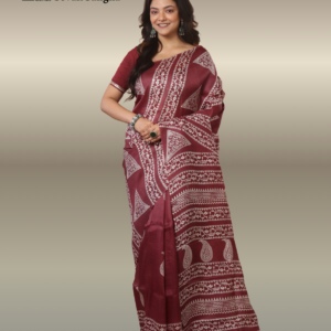 Rich Maroon Katan Silk Saree