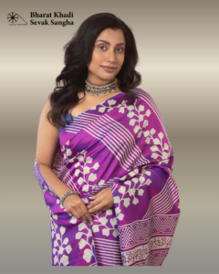 Purple & Pink Dual tone Katan Silk Saree