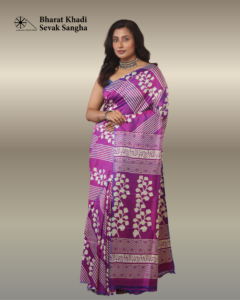 Purple & Pink Dual tone Katan Silk Saree