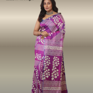 Purple & Pink Dual tone Katan Silk Saree