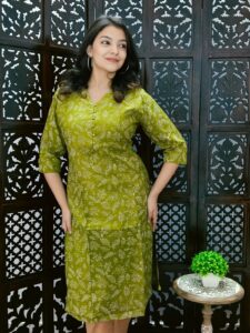 Handwoven Silk Kurtas – Olive Green