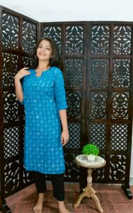 Handwoven Silk Kurtas – Sky Blue