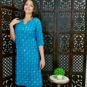 Handwoven Silk Kurtas – Sky Blue