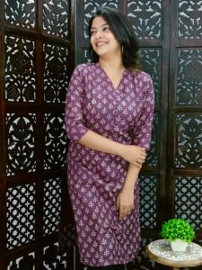 Handwoven Silk Kurtas – Plum Purple