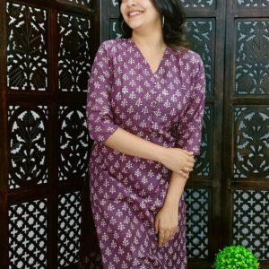 Handwoven Silk Kurtas – Plum Purple